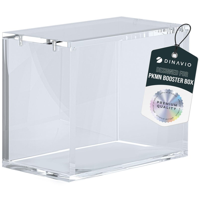 Dinavio Crafthouse PKMN Booster Box Case Stackable Acrylic Display - 8mm + 5mm Ultra Thick Acrylic with 5x3mm Strong Magnets - PKMN Booster Box Case Protector - Compatible with PKMN Booster Boxes - Image 1